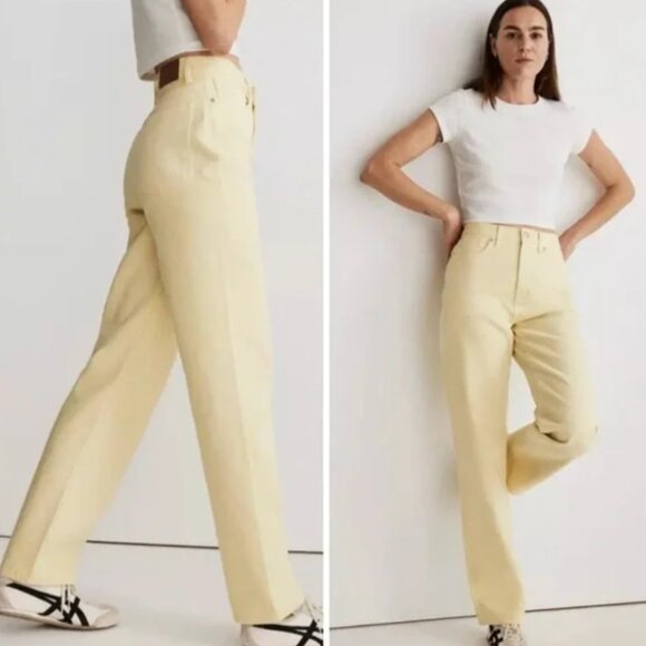 Madewell Denim - NWT Madewell The 90s Straight Jeans in Dandelion (Light Yellow), Size 27